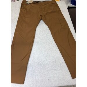 Prana Stretch Zion Slim Pant II Men 32x34 Sepia Brown Tapered Cargo Hiking Pants
